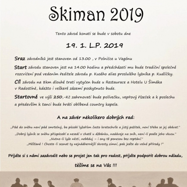 Pozvánka Skiman 2019