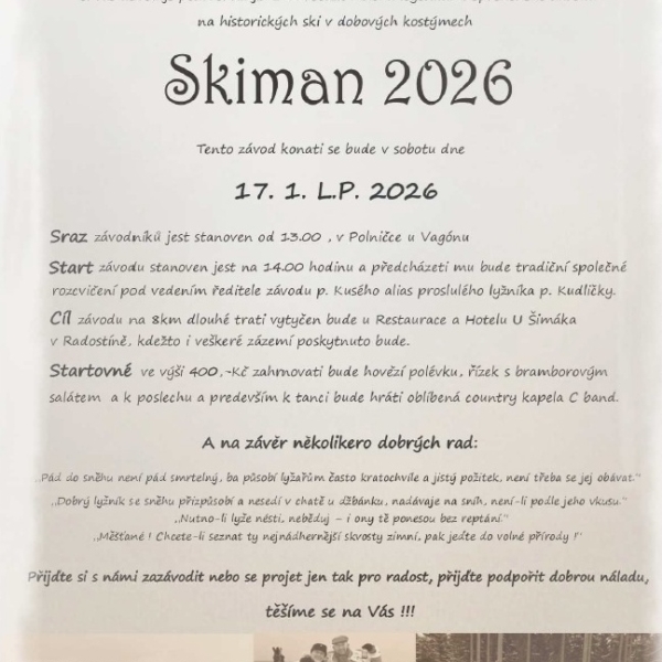 Pozvánka Skiman 2026